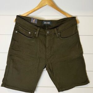 Repost DU/ER Green Jean Shorts